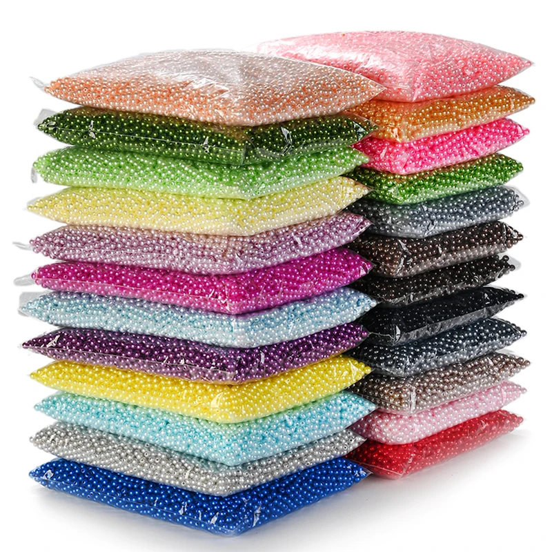 3/4/5/6/8/10/12mm Colorful Acrylic Pearl Beads Loose Spacer Beads For Needlework Jewelry Beads Making Bracelet Necklace Earring