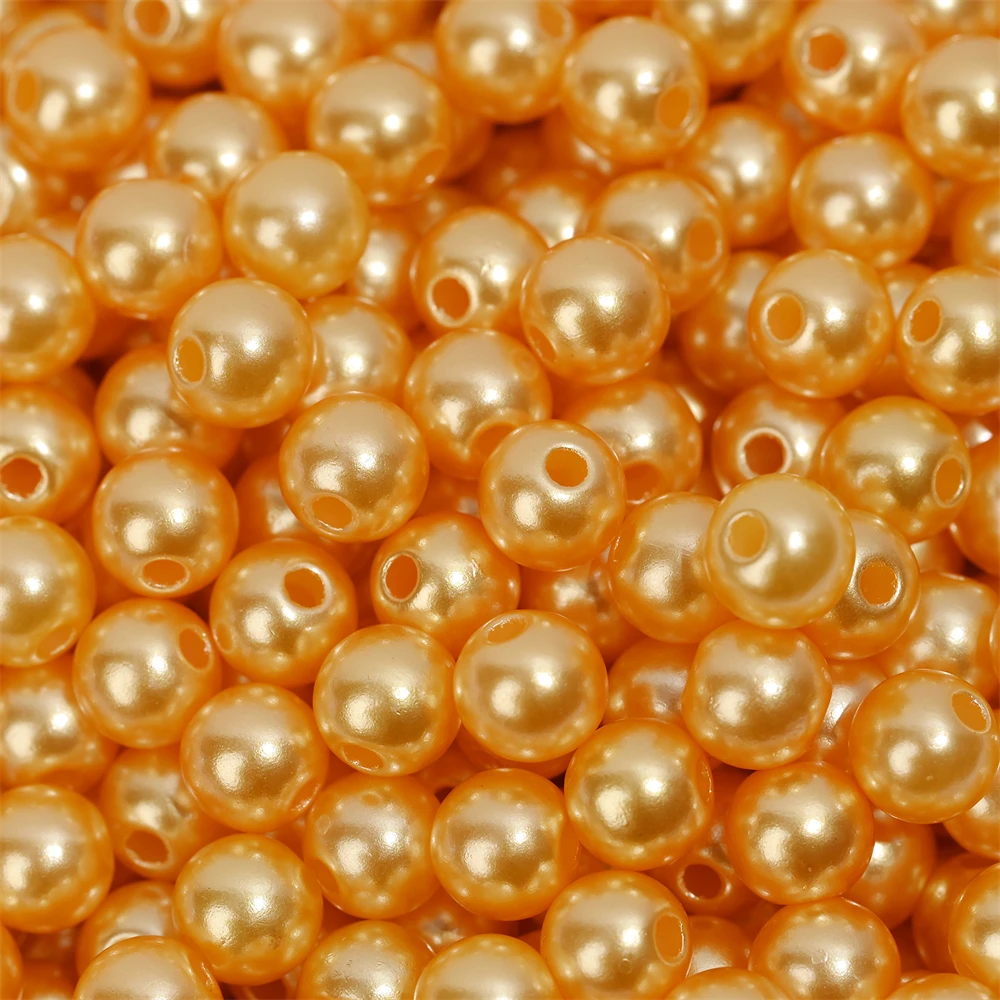 3/4/5/6/8/10/12mm Colorful Acrylic Pearl Beads Loose Spacer Beads For Needlework Jewelry Beads Making Bracelet Necklace Earring