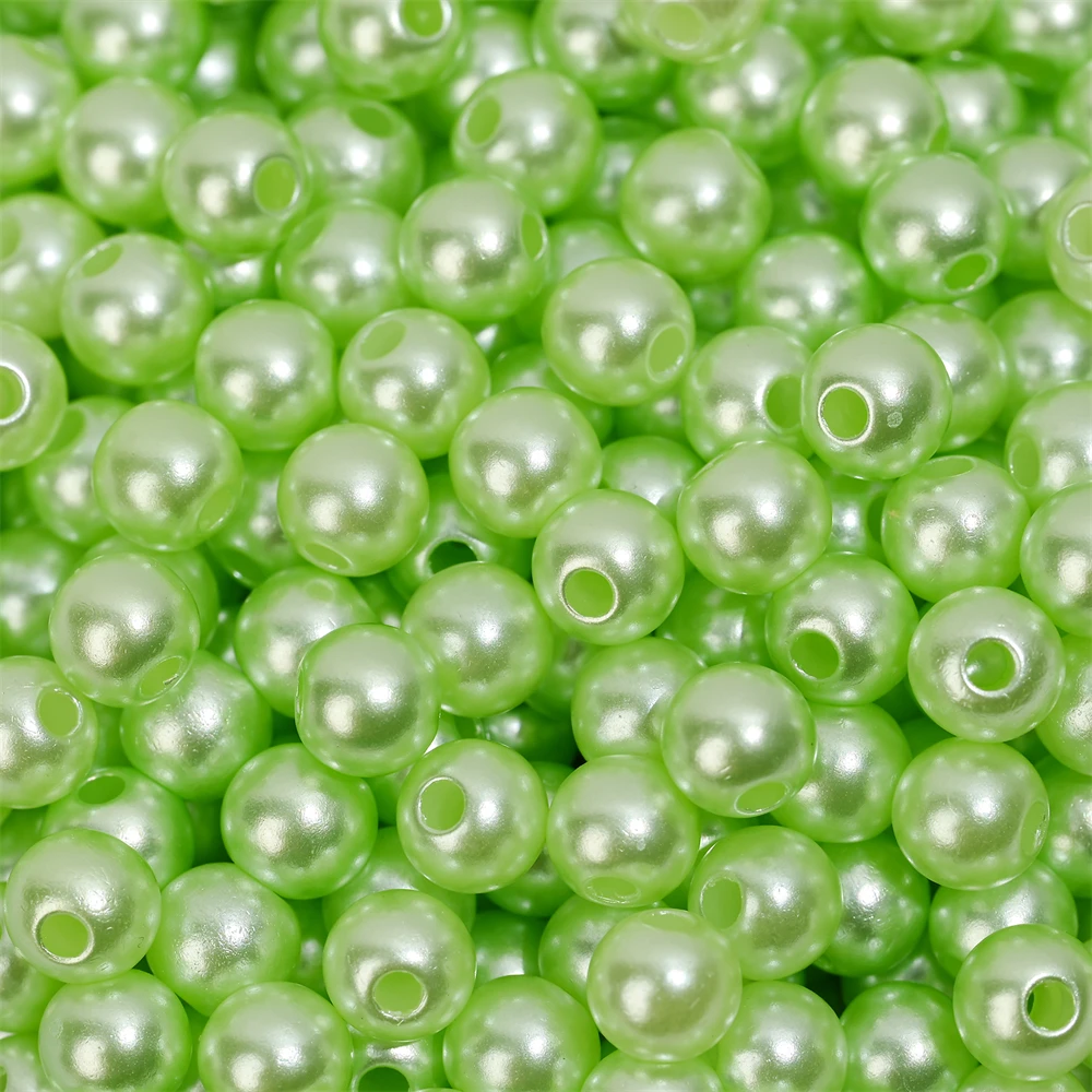 3/4/5/6/8/10/12mm Colorful Acrylic Pearl Beads Loose Spacer Beads For Needlework Jewelry Beads Making Bracelet Necklace Earring