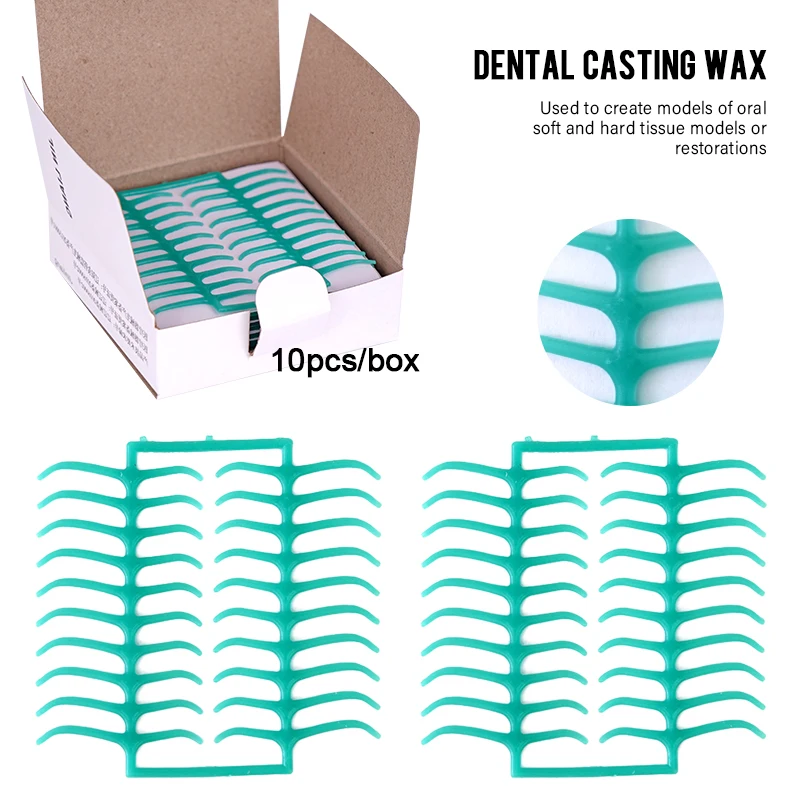 1 Box Dental Lab Material Dental Wax Mesh Grid Clasp Shape Wax Sheet For Cast Metal Partial Design Dental Lab Material
