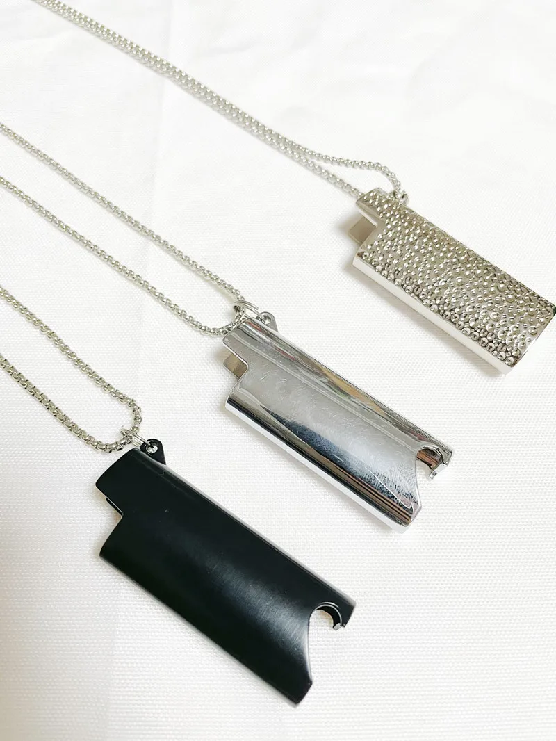 Fashion Metal Lighter Shell Necklace Decoration For Bic J25 J5 Mini Lighter