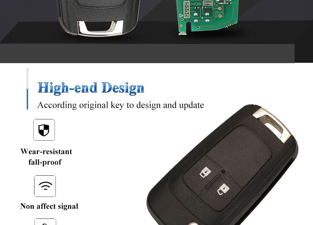 jingyuqin G4-AM433TX 433Mhz ID46-PCF7941 Car Remote Key Fob for Opel/Vauxhall Corsa D 2007+2012 Meriva B 2010+2014 Flip Control