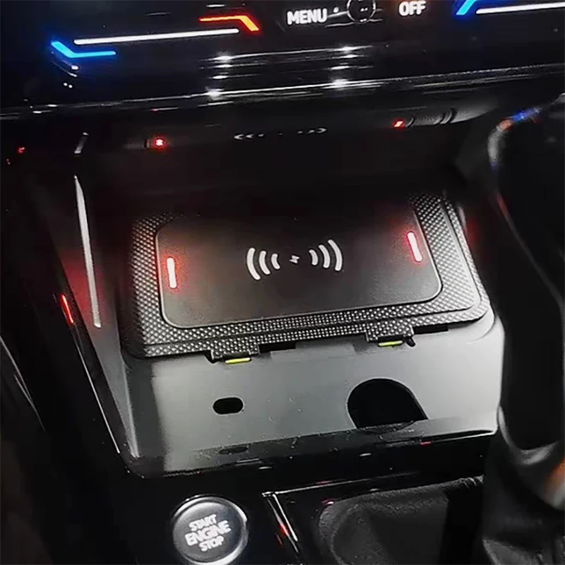15W Car wireless charger car phone charger charging pad panel charging holder for VW Jetta MK7 Teramont T-Roc T-Cross