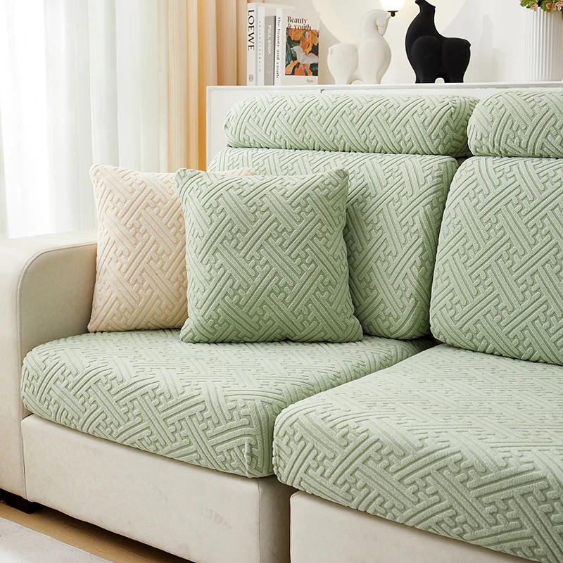 Thicken Sofa Seat Cushion Cover Jacquard Chair Cover Sofa Slipcover Stretch Adjustable Sofa Cover Pets Kids Furniture Protector