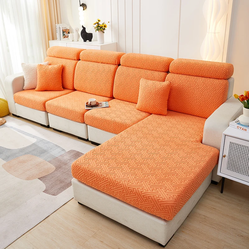 Thicken Sofa Seat Cushion Cover Jacquard Chair Cover Sofa Slipcover Stretch Adjustable Sofa Cover Pets Kids Furniture Protector