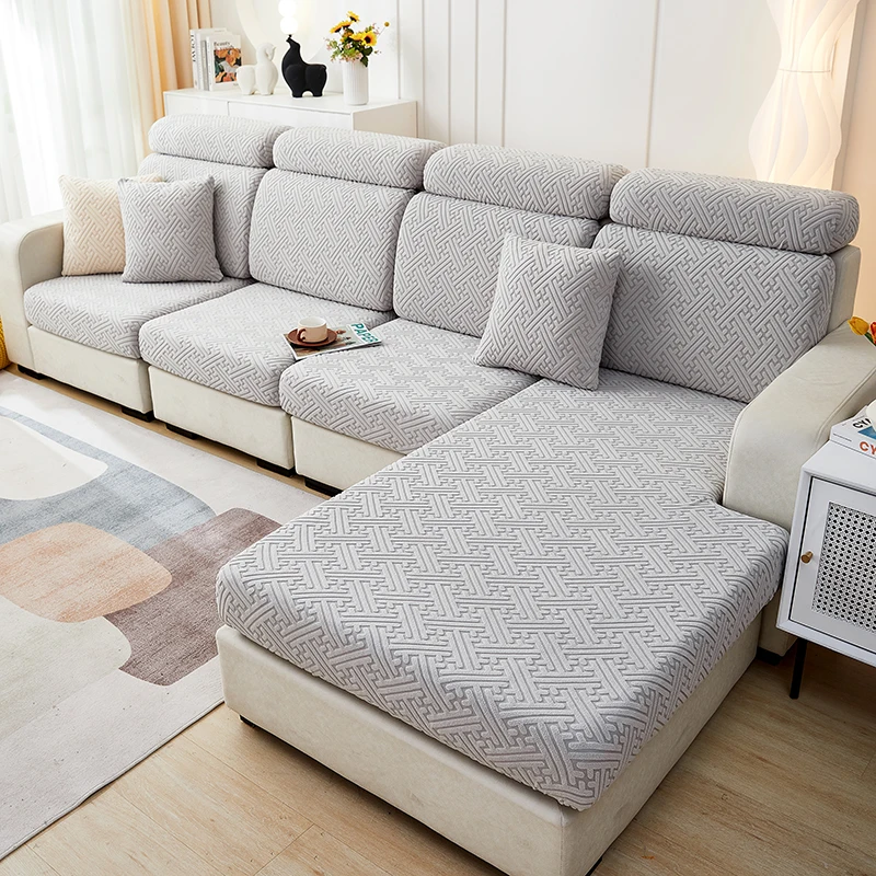Thicken Sofa Seat Cushion Cover Jacquard Chair Cover Sofa Slipcover Stretch Adjustable Sofa Cover Pets Kids Furniture Protector