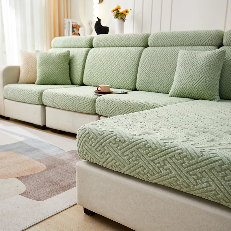 Thicken Sofa Seat Cushion Cover Jacquard Chair Cover Sofa Slipcover Stretch Adjustable Sofa Cover Pets Kids Furniture Protector