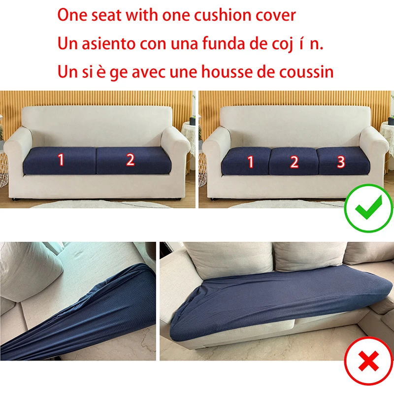 Thicken Sofa Seat Cushion Cover Jacquard Chair Cover Sofa Slipcover Stretch Adjustable Sofa Cover Pets Kids Furniture Protector