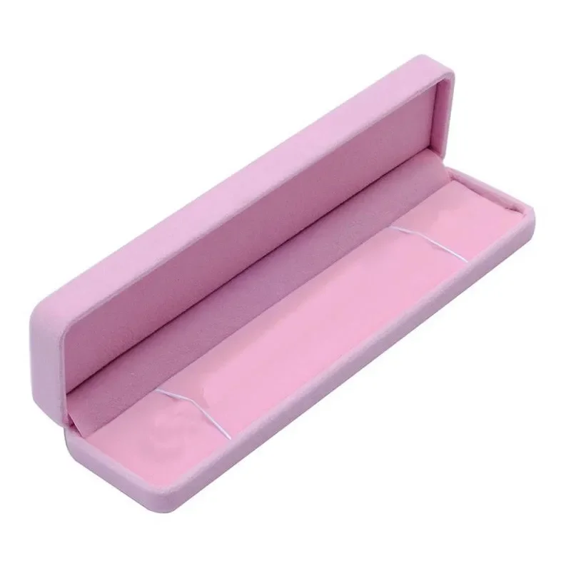 Elegant Pink Velvet Jewelry Box Ring Box Wedding Earrings Necklace Bracelet Storage Organizer Gift Set Box