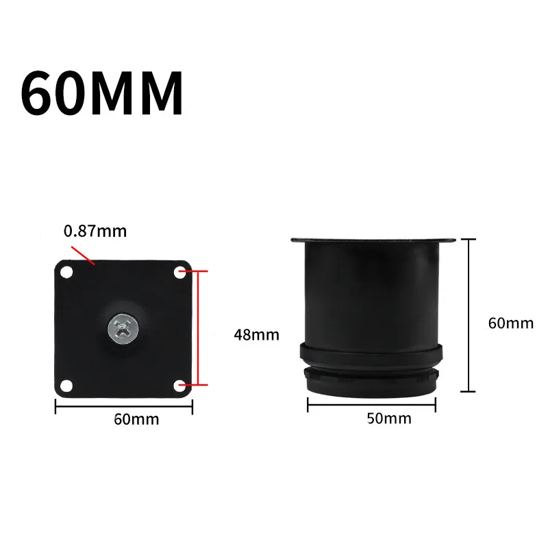 Black Stainless Steel Adjustable Foot Cabinet Sofa Cabinet Foot Adjustable Furniture Foot Support Legs TV Bed Coffee Table Foot