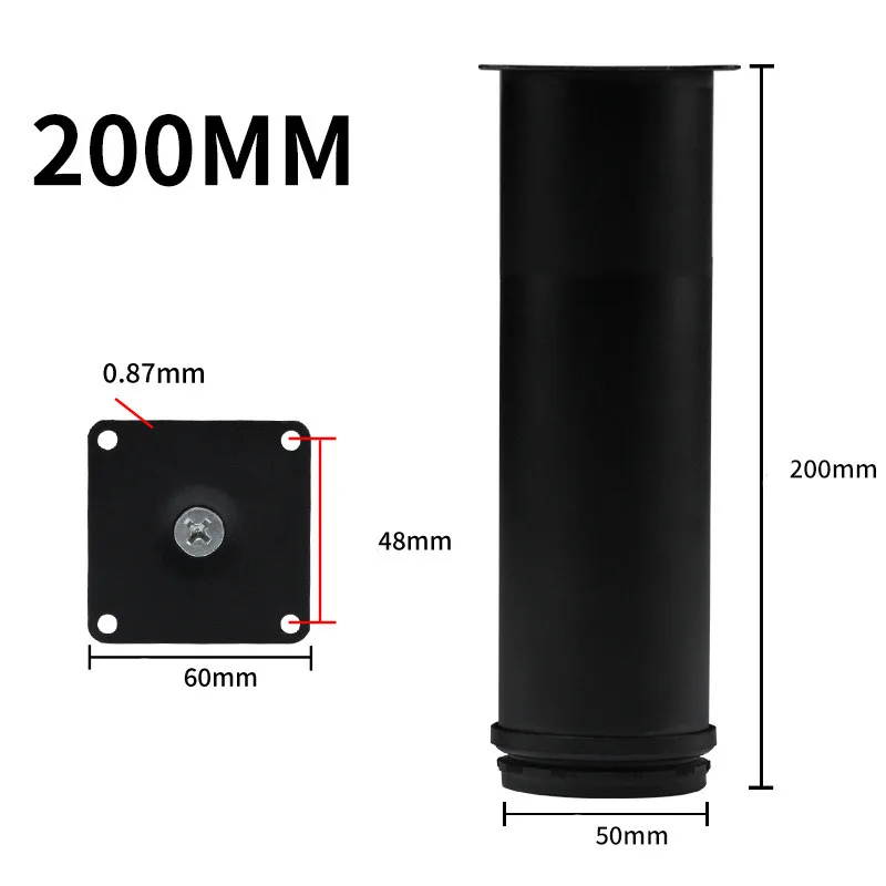 Black Stainless Steel Adjustable Foot Cabinet Sofa Cabinet Foot Adjustable Furniture Foot Support Legs TV Bed Coffee Table Foot