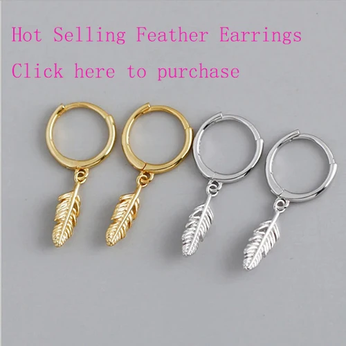 VENTFILLE 925 Sterling Silver Asymmetric Feather Earrings White Moonstone Pendant Earrings Ladies Gifts Handmade Jewelry