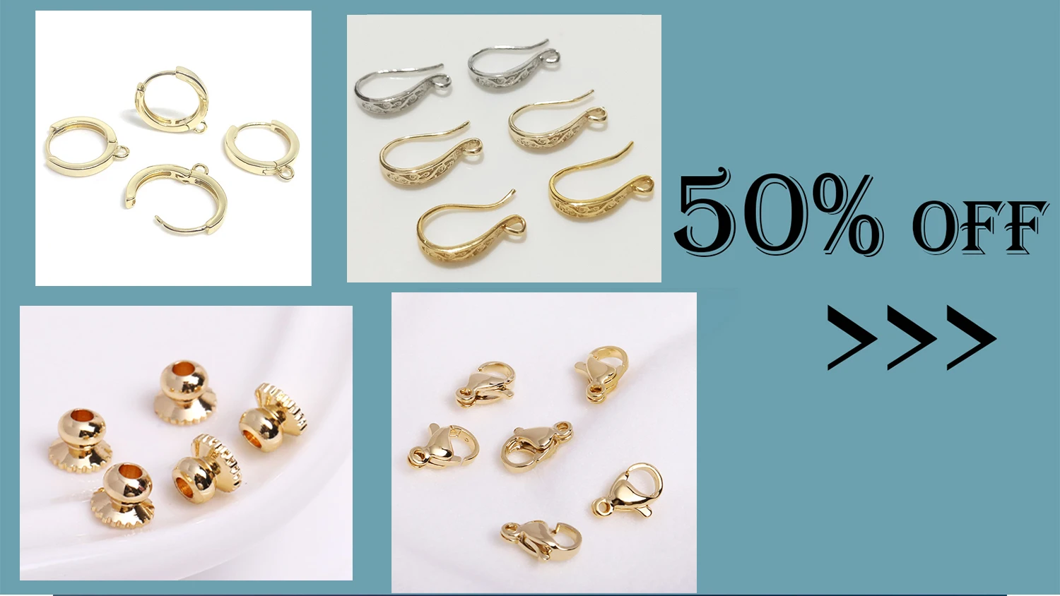 50pcs/Lot Brass Ball Head/Flat Head/Eye Head Pins Supplies For Jewelry 18K Gold Plated Pins DIY Beading Accessories Wholesale