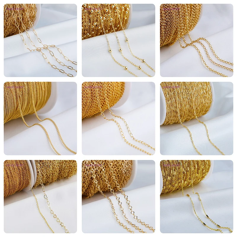 50pcs/Lot Brass Ball Head/Flat Head/Eye Head Pins Supplies For Jewelry 18K Gold Plated Pins DIY Beading Accessories Wholesale