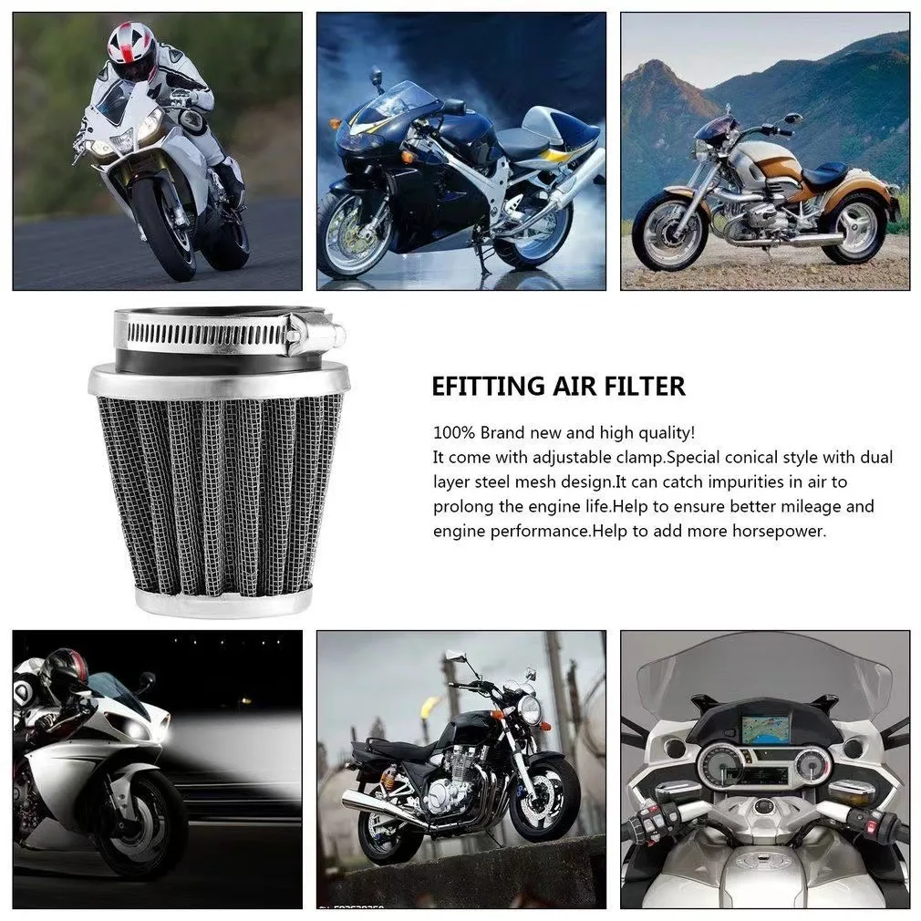 28-60mm Air Filter Motorcycle Mushroom Head Filters High Flow Air Intake for ATV Pit Dirt Bike Suzuki Honda Kawasaki Yamaha Moto