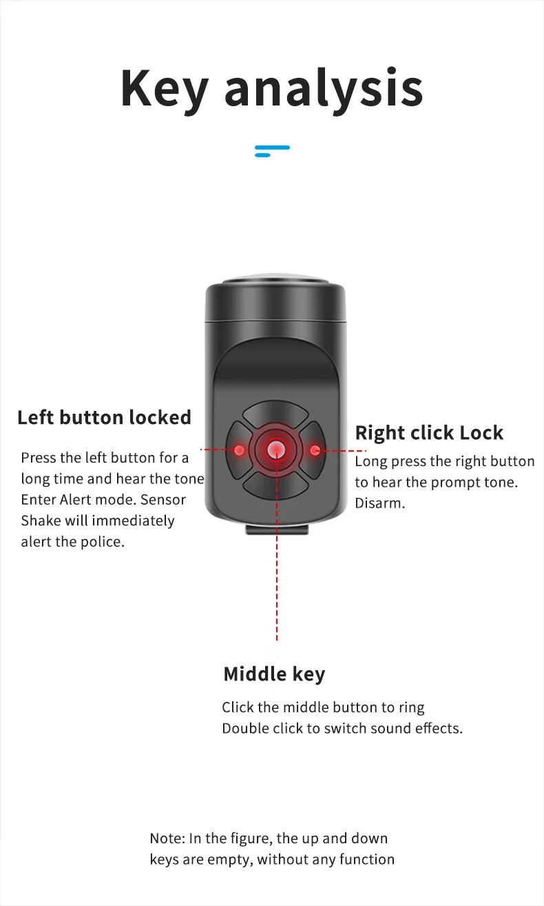 ESLNF Bicycle Bell Rechargeable Bike Motorcycle Electric Anti-theft Alarm Horn Loud Alarm Ring Bell Road Cycling Accessories