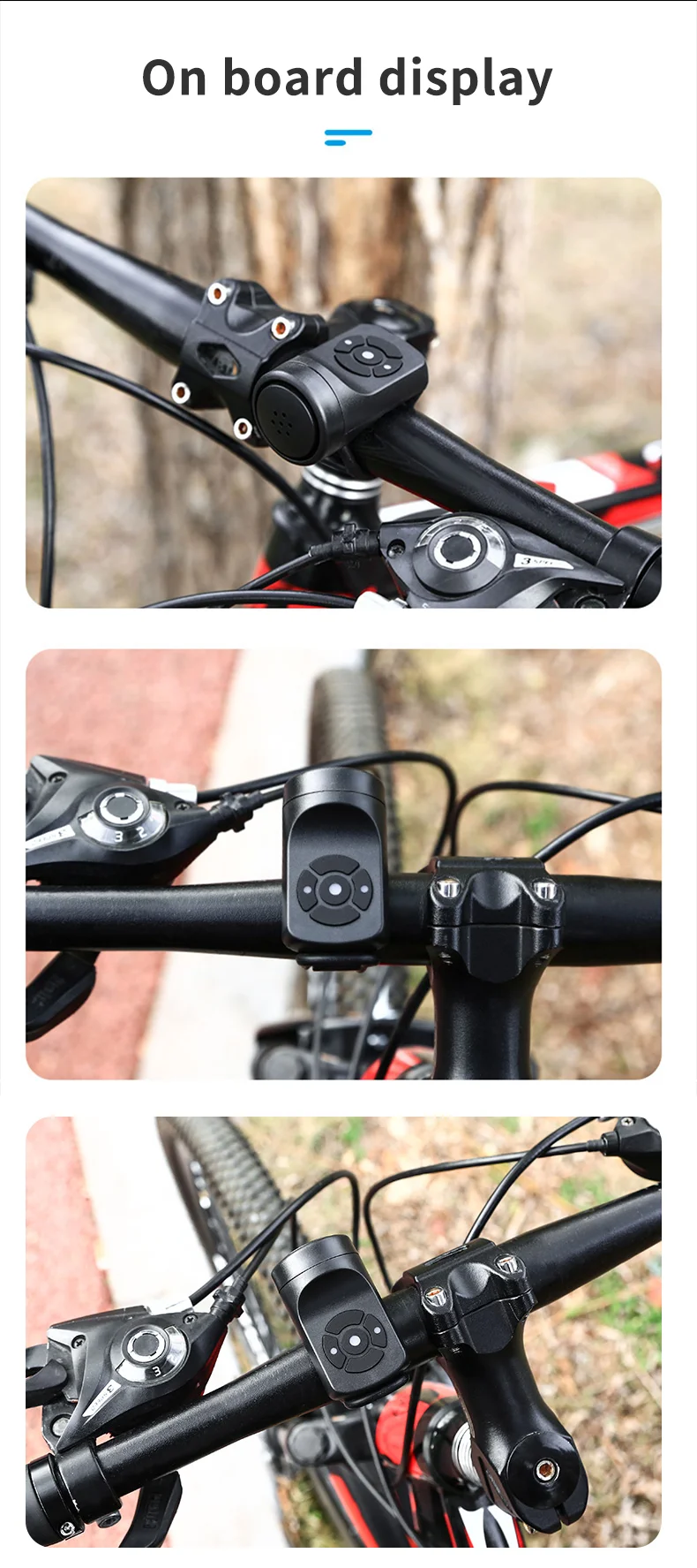 ESLNF Bicycle Bell Rechargeable Bike Motorcycle Electric Anti-theft Alarm Horn Loud Alarm Ring Bell Road Cycling Accessories