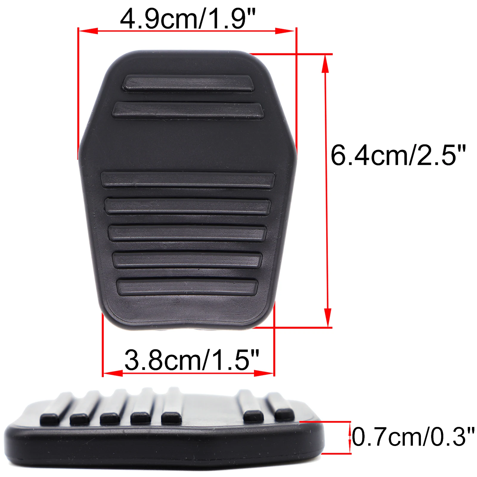 Car Rubber Brake Clutch Foot Pedal Pad Cover 97KB2457AB Part For Ford Fiesta MK5 Classic Ikon 2008 2007 2006 2005 2004 2003 2002
