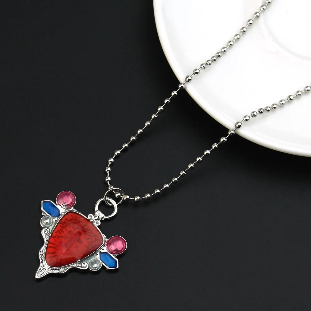 Anime JoJos Bizarre Adventure Necklace Red Stone of Aja Necklace Pendant Joseph Joestar Cosplay Accessories