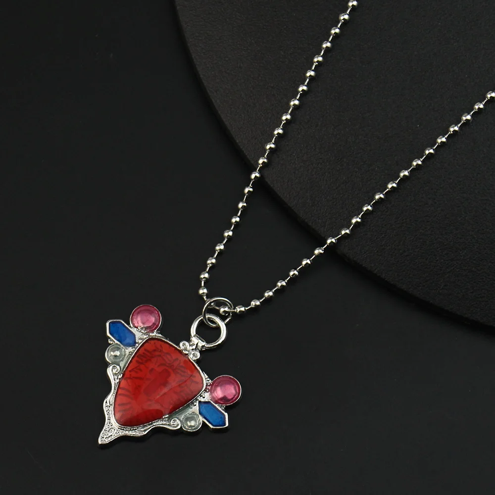 Anime JoJos Bizarre Adventure Necklace Red Stone of Aja Necklace Pendant Joseph Joestar Cosplay Accessories