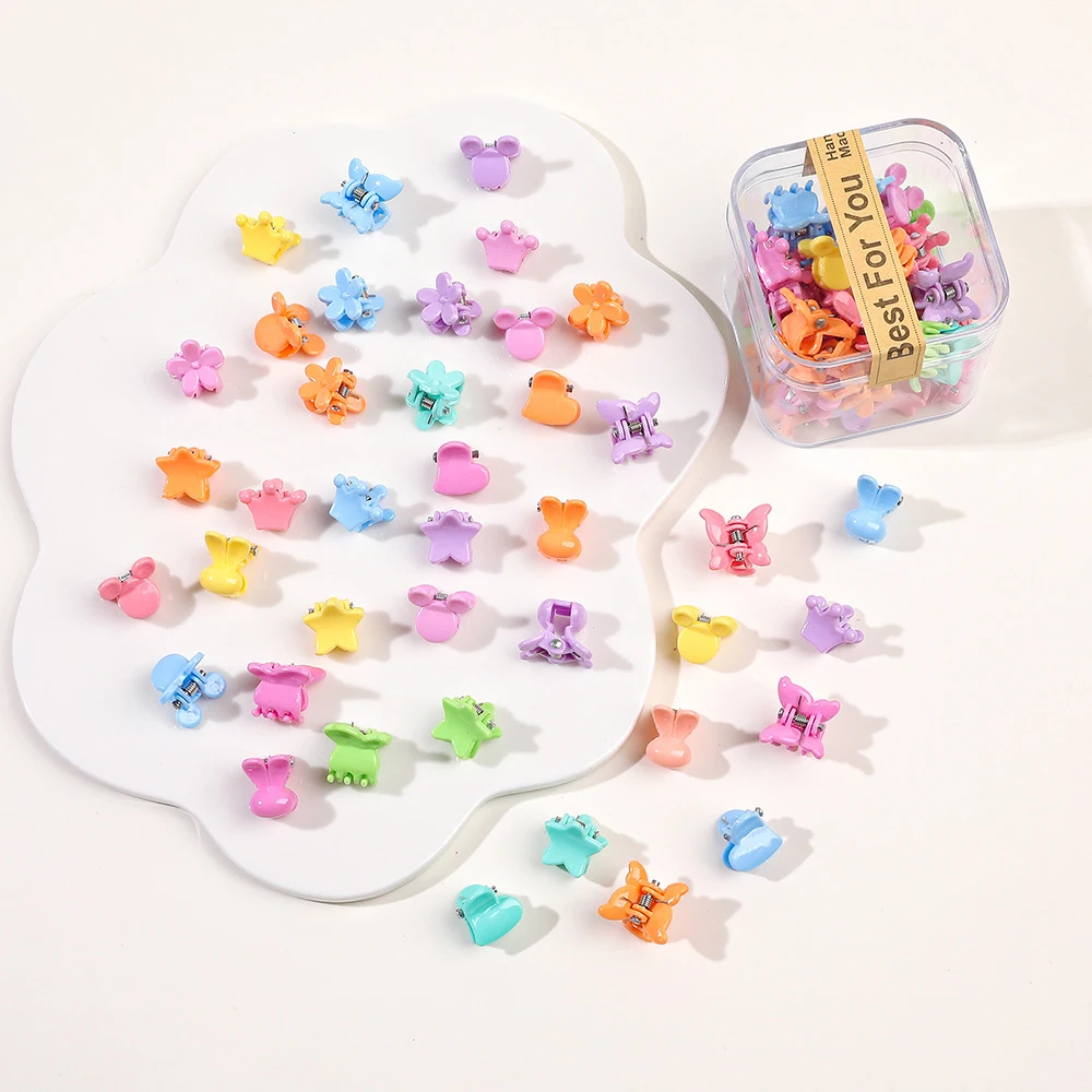 40PCS/Lot Hair Accessories For Girls Colorful Sweet Cute Small Crab Hair Claws Clips Kids Hairpins Headwear Baby Hair Accessory