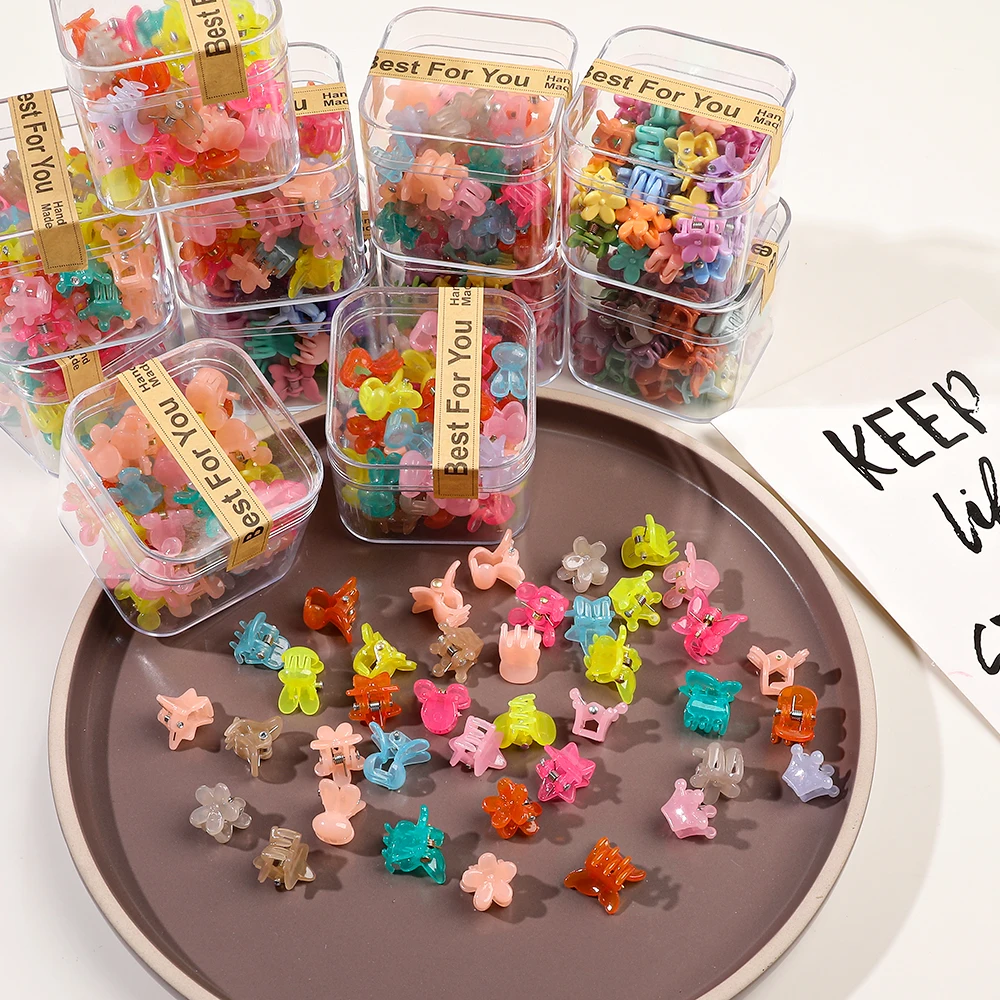 40PCS/Lot Hair Accessories For Girls Colorful Sweet Cute Small Crab Hair Claws Clips Kids Hairpins Headwear Baby Hair Accessory