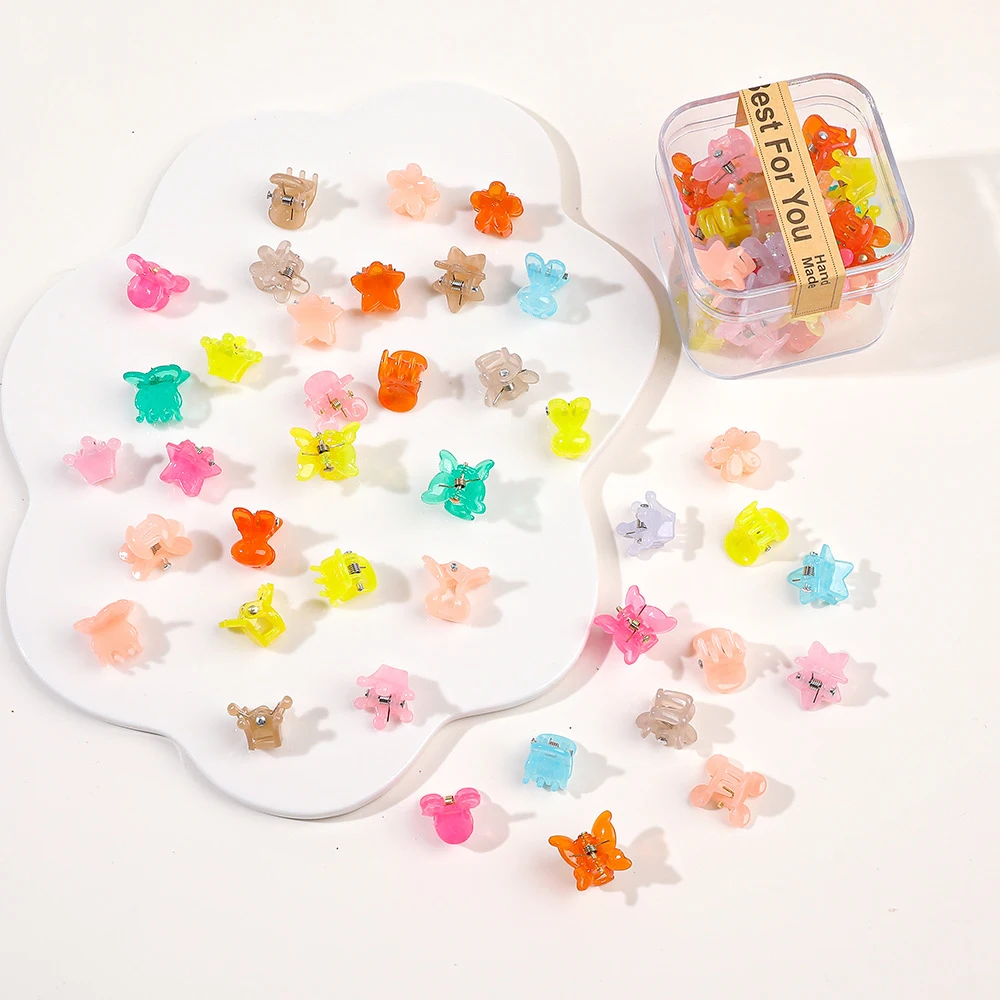 40PCS/Lot Hair Accessories For Girls Colorful Sweet Cute Small Crab Hair Claws Clips Kids Hairpins Headwear Baby Hair Accessory