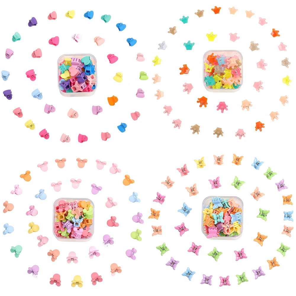 40PCS/Lot Hair Accessories For Girls Colorful Sweet Cute Small Crab Hair Claws Clips Kids Hairpins Headwear Baby Hair Accessory