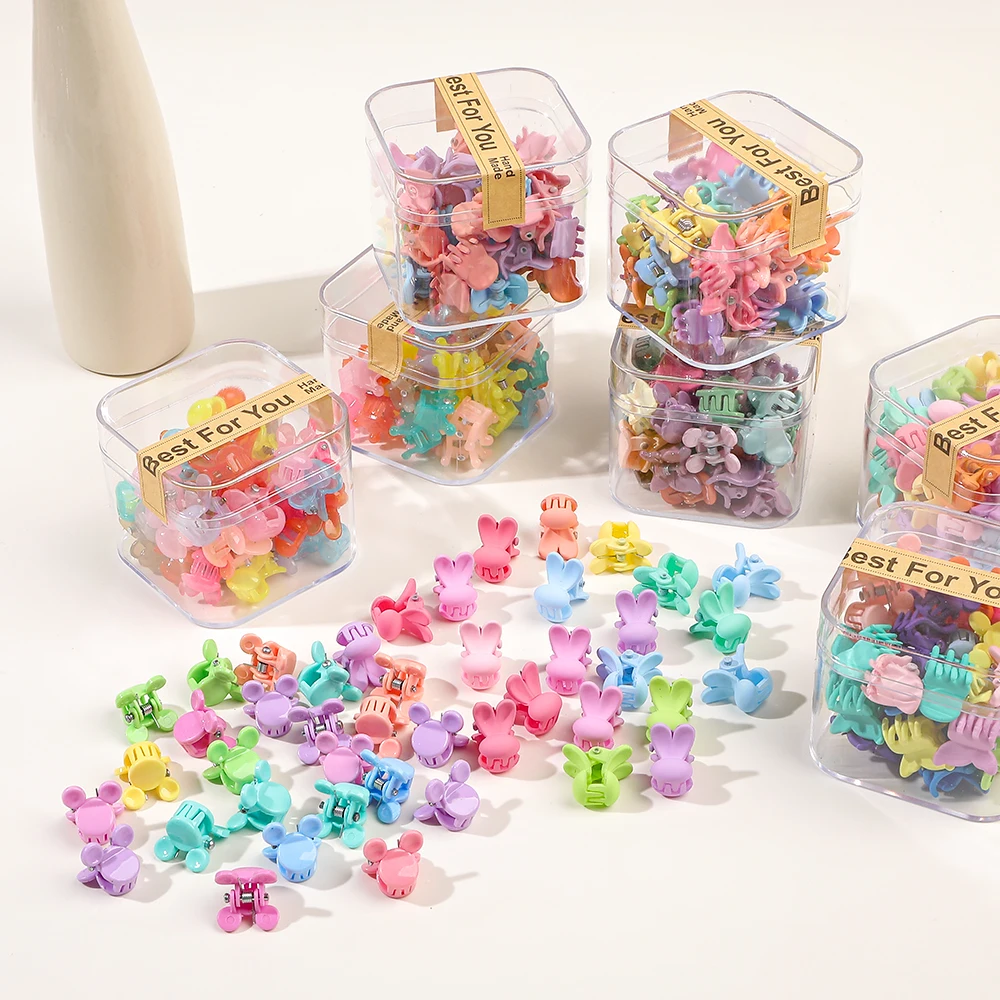 40PCS/Lot Hair Accessories For Girls Colorful Sweet Cute Small Crab Hair Claws Clips Kids Hairpins Headwear Baby Hair Accessory