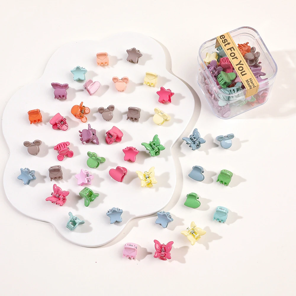 40PCS/Lot Hair Accessories For Girls Colorful Sweet Cute Small Crab Hair Claws Clips Kids Hairpins Headwear Baby Hair Accessory