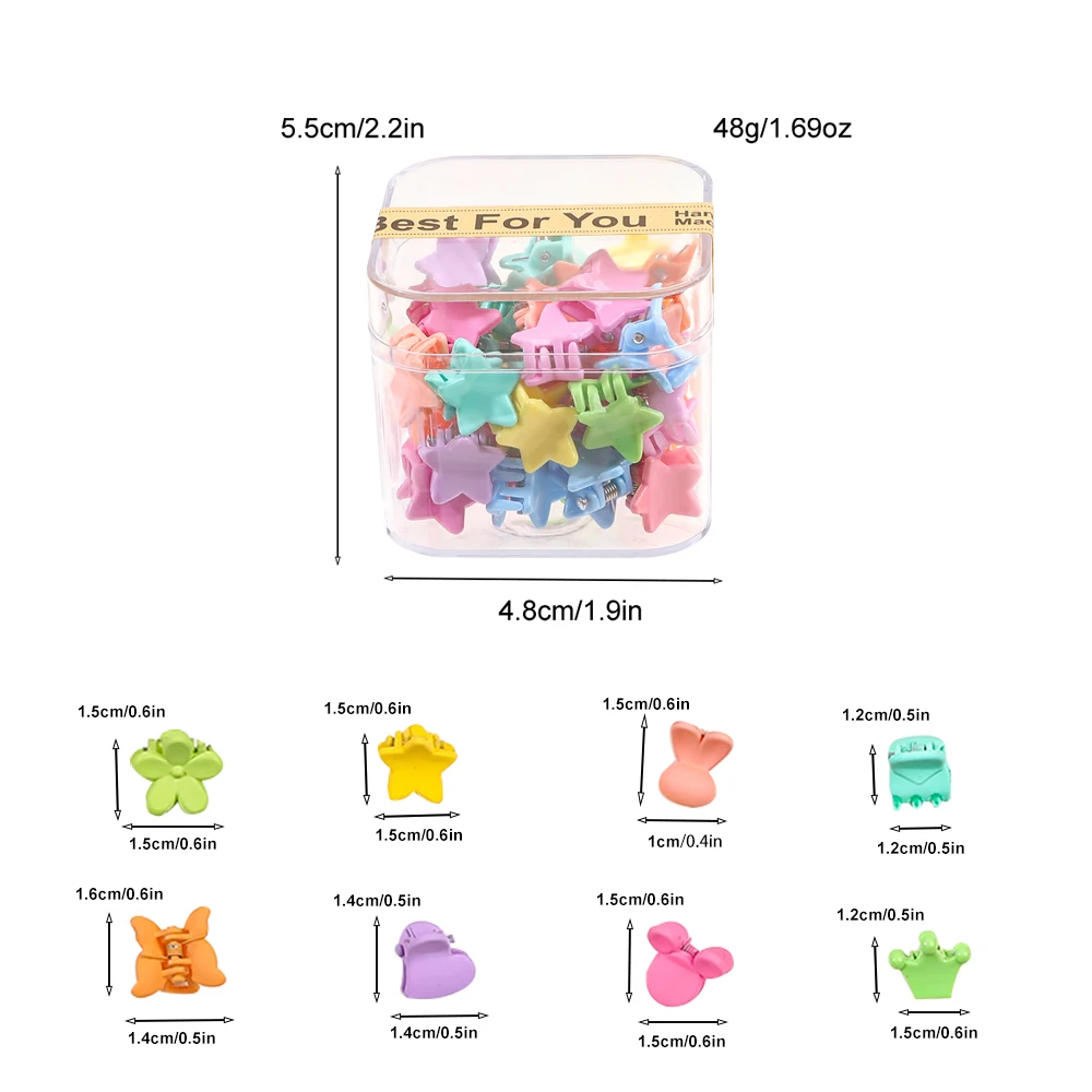40PCS/Lot Hair Accessories For Girls Colorful Sweet Cute Small Crab Hair Claws Clips Kids Hairpins Headwear Baby Hair Accessory