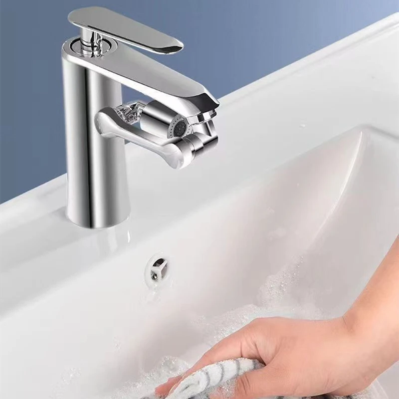 Multifunctional Rotary Extension Faucet 1080° Rotation Faucet Sprayer Dual Effluent Robot Arm Extension Faucets Aerator Bubbler