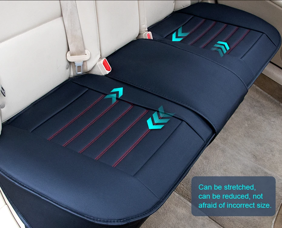 SEAMETAL Full-Surrounded Car Seat Cover Premium PU Leather Auto Seat Protector Cushion Antii Scratch Chair Protection Pad Mat