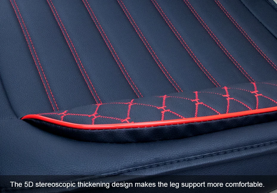 SEAMETAL Full-Surrounded Car Seat Cover Premium PU Leather Auto Seat Protector Cushion Antii Scratch Chair Protection Pad Mat