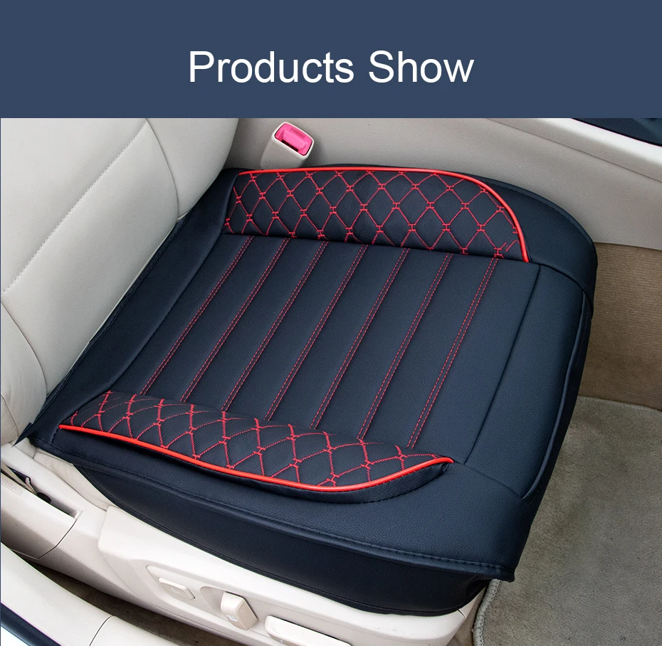 SEAMETAL Full-Surrounded Car Seat Cover Premium PU Leather Auto Seat Protector Cushion Antii Scratch Chair Protection Pad Mat