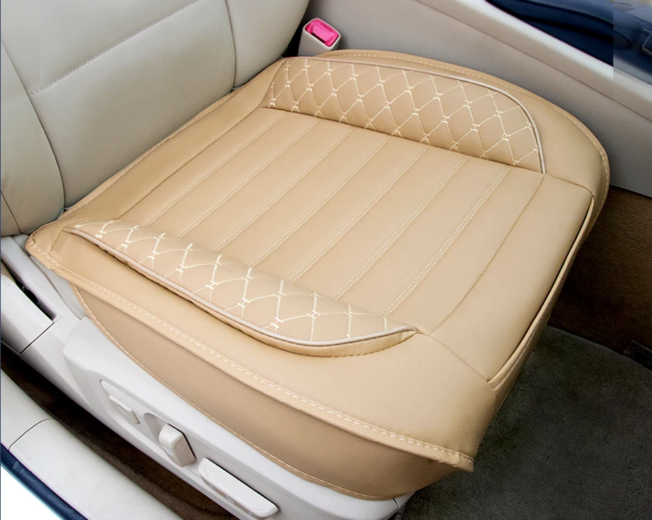SEAMETAL Full-Surrounded Car Seat Cover Premium PU Leather Auto Seat Protector Cushion Antii Scratch Chair Protection Pad Mat
