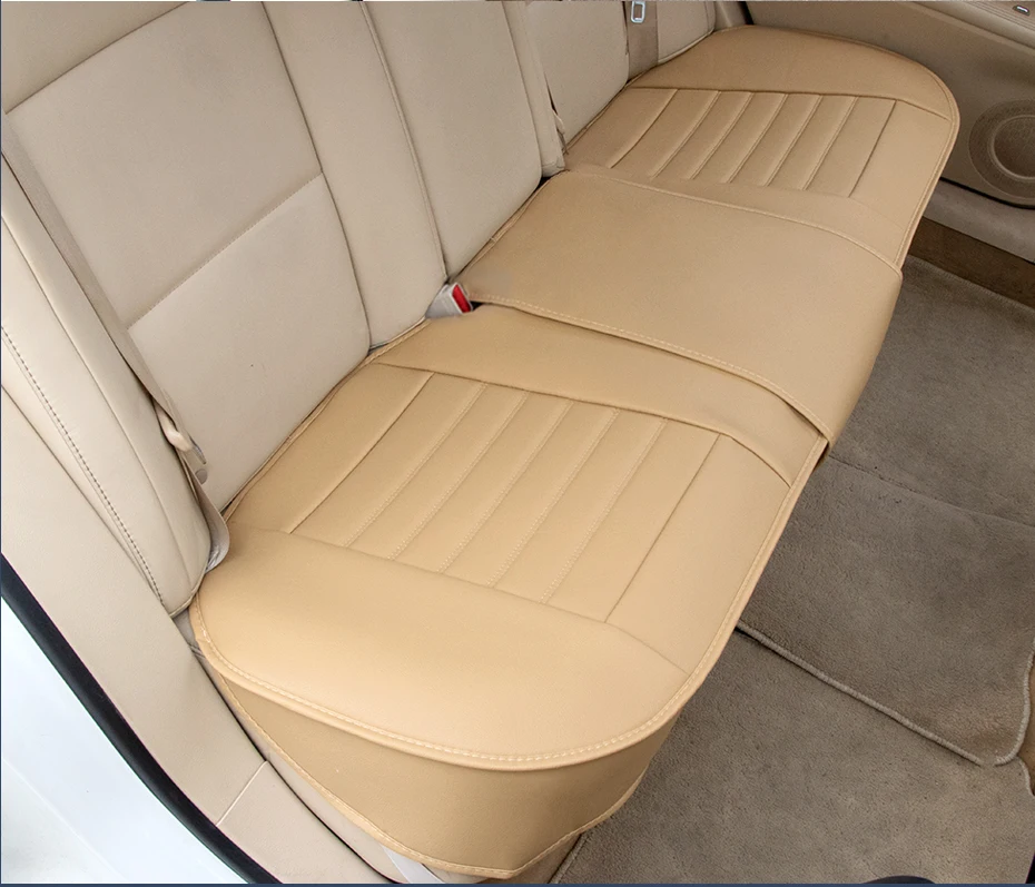 SEAMETAL Full-Surrounded Car Seat Cover Premium PU Leather Auto Seat Protector Cushion Antii Scratch Chair Protection Pad Mat