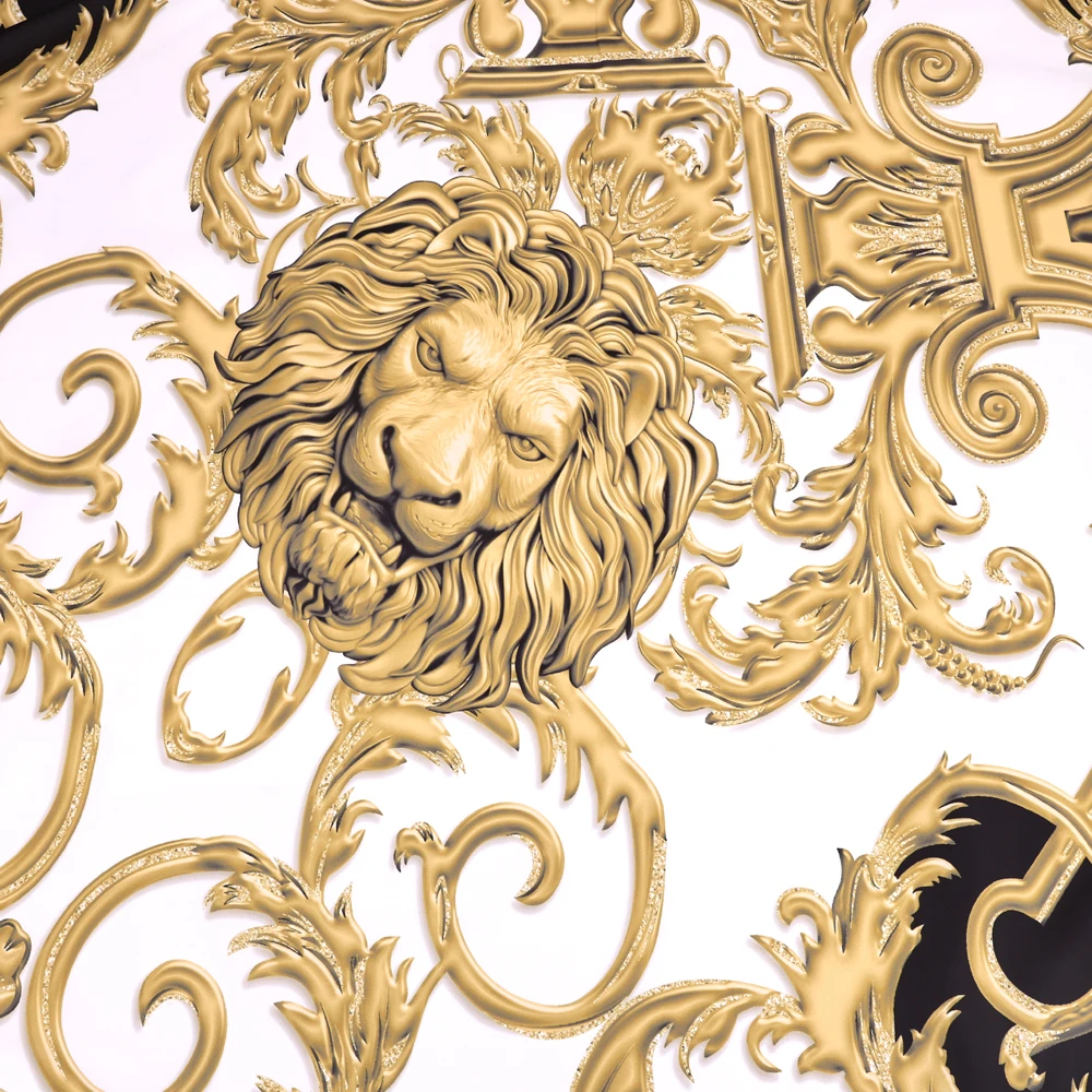 Haircut Bibs Antistatic Non-Sticky Haircut Shawl Cloth Retro Lion Pattern Barbershop Adults Poly Pongee Cape Salon Styling Tools