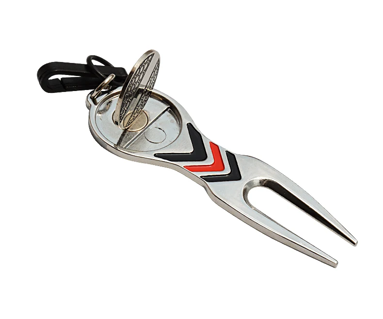 Caiton High Quality Golf Divot Repair Tool, Aluminum Alloy Material& Detachable Golf Ball Marker