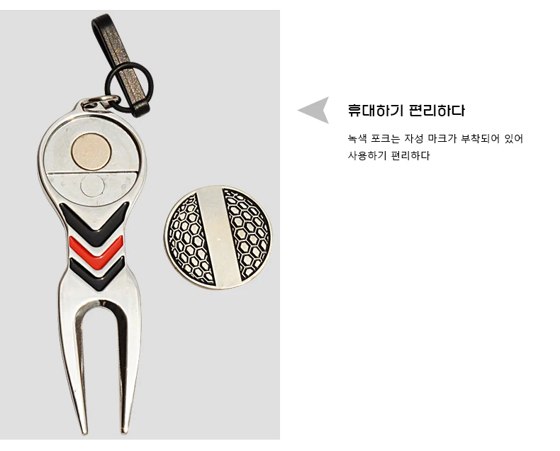 Caiton High Quality Golf Divot Repair Tool, Aluminum Alloy Material& Detachable Golf Ball Marker