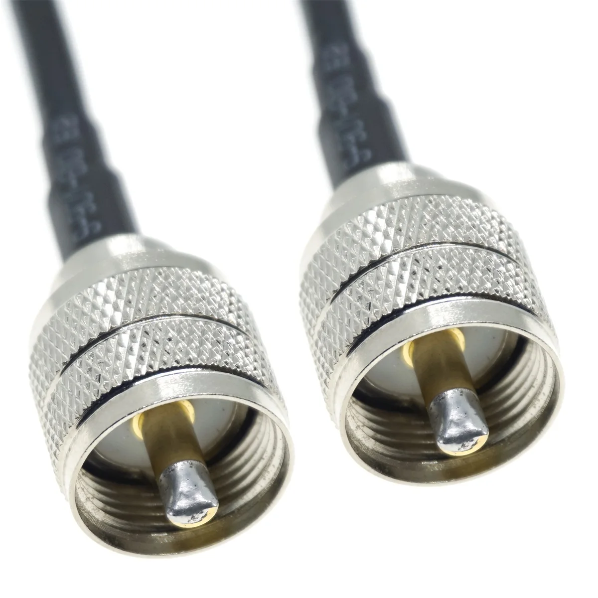 RG58 UHF to UHF PL259 SO239 Male Female Plug Jack Right Angle Crimp Coaxial Connector RF antenna extension coax cable 50ohm 5M