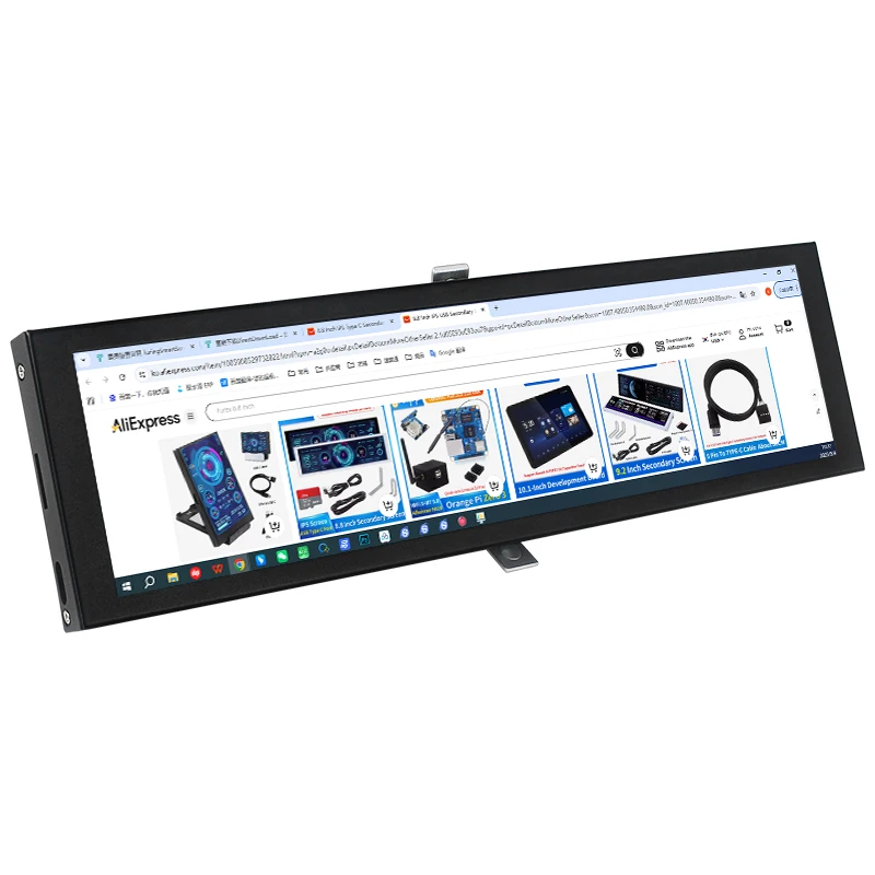 8.8 Inch IPS Type C Secondary Screen USB-C Interface Computer Monitoring CPU GPU RAM Dislpay Smart Screen No Need AIDA64