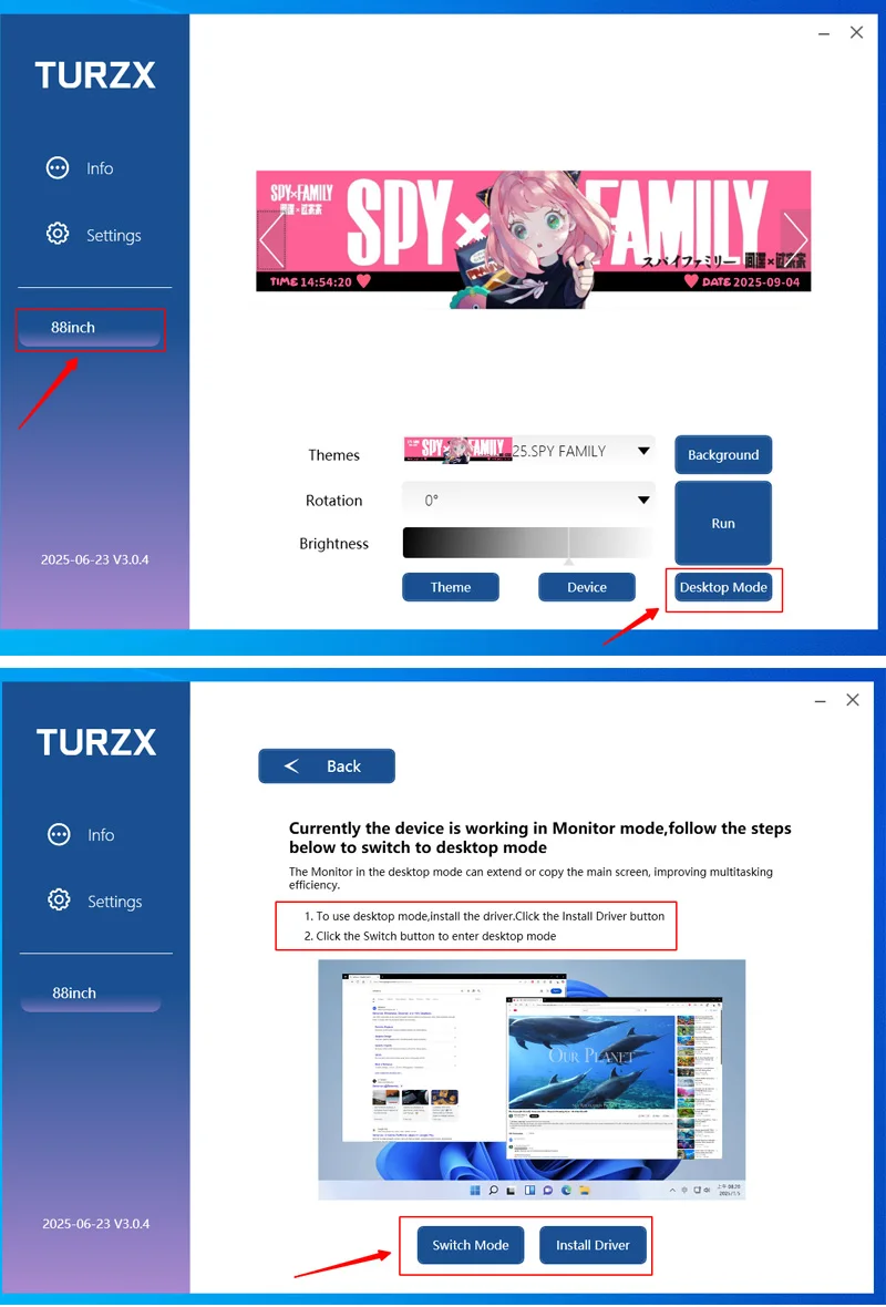 8.8 Inch IPS Type C Secondary Screen USB-C Interface Computer Monitoring CPU GPU RAM Dislpay Smart Screen No Need AIDA64