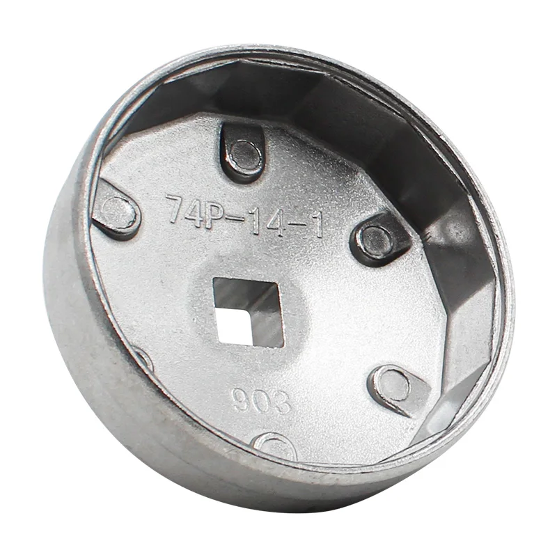 Replacement for Mercedes Benz 74mm 14 Flute Aluminum Oil Filter Wrench Cap Socket Remover Tool Auto Car Accessories