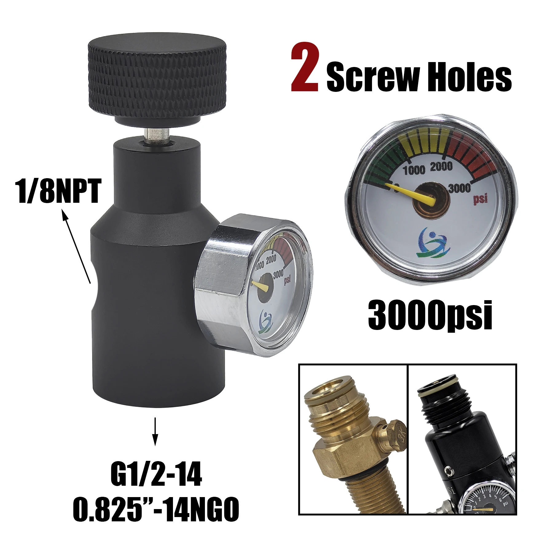 HPA Universal Fill Adapter of Marker Coil Remote Hose Line High Pressure UFA CO2 Tank On/Off ASA G1/2
