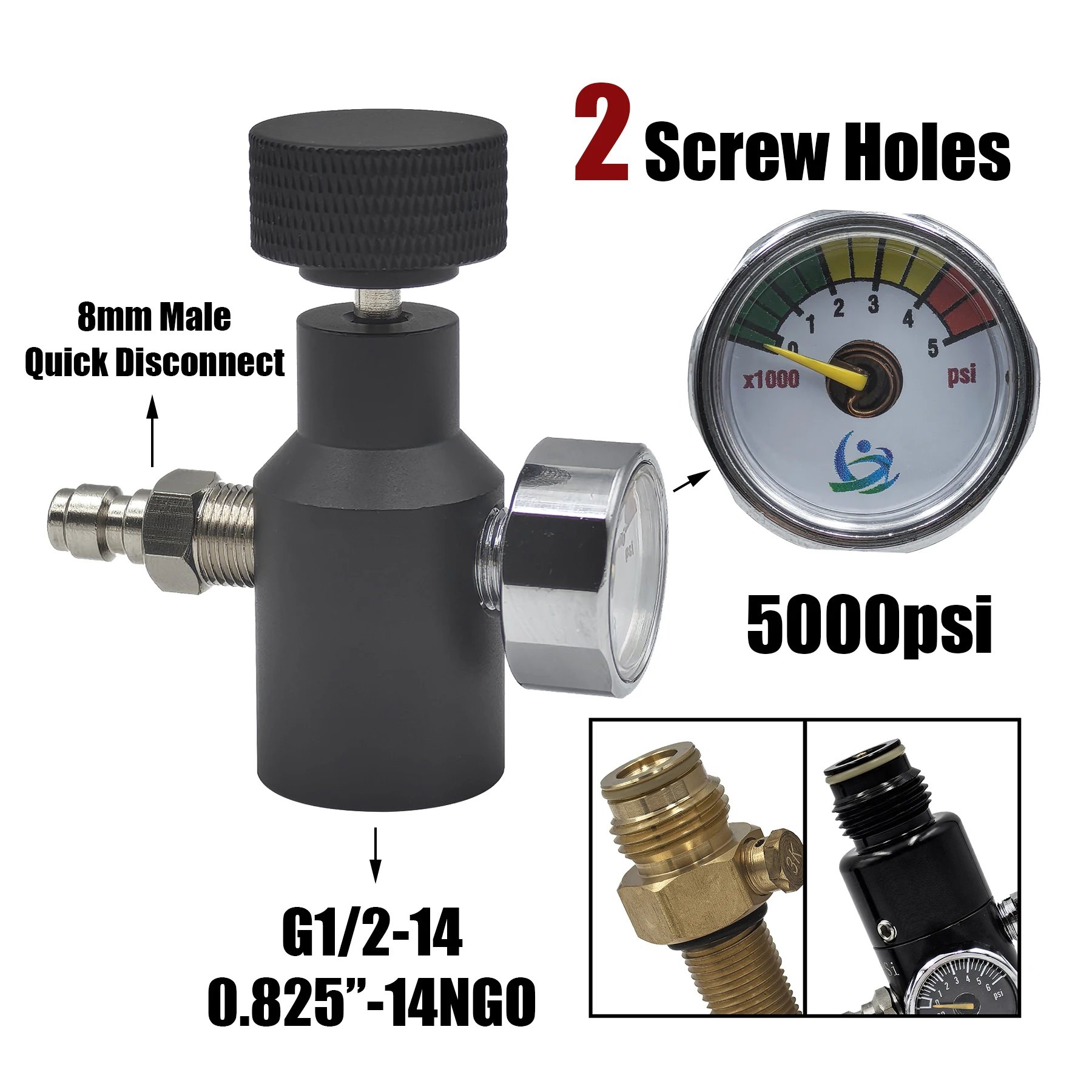HPA Universal Fill Adapter of Marker Coil Remote Hose Line High Pressure UFA CO2 Tank On/Off ASA G1/2