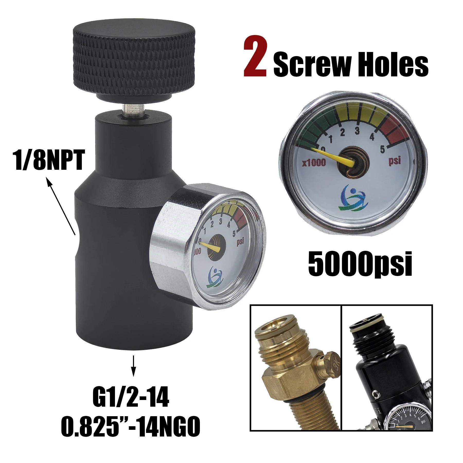 HPA Universal Fill Adapter of Marker Coil Remote Hose Line High Pressure UFA CO2 Tank On/Off ASA G1/2