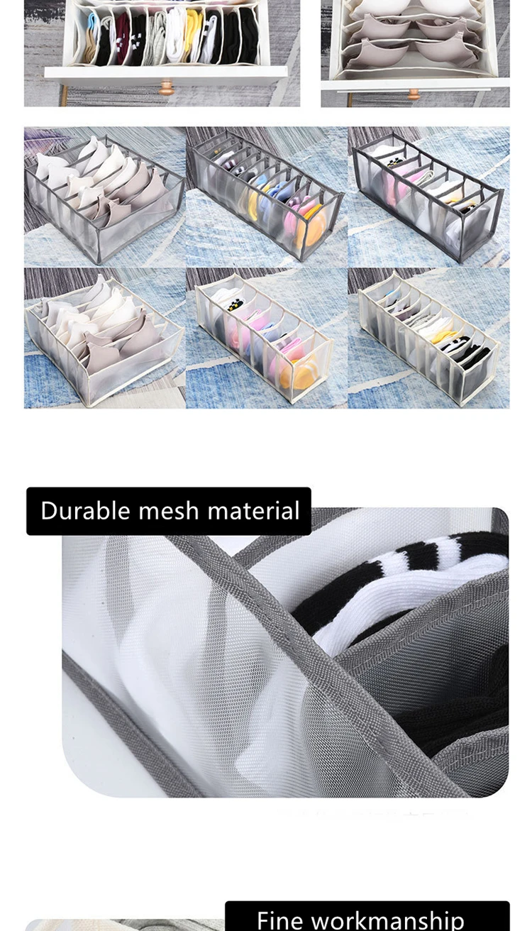 Organizer For Underwear Socks Bra Pants Scarf Tie Storage Box Jeans Clothing Organization Dividers For Drawers Clothes Organizer
