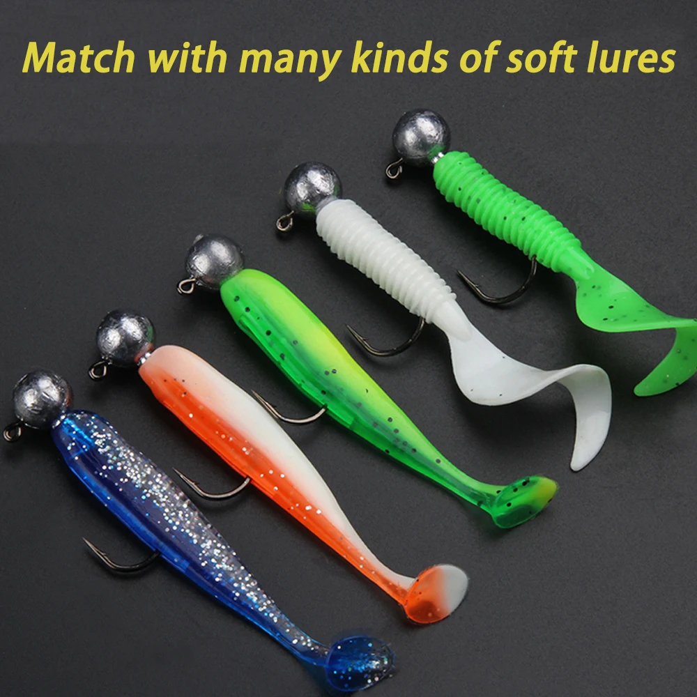 Jig Head Hook Fishing 1g 2g 3g 4g 5g 7g 8g 10g 12g 14g 16g 28g Fishhook for Soft Lure Slow Jigging Bass Rig Cranks Barbed Hook