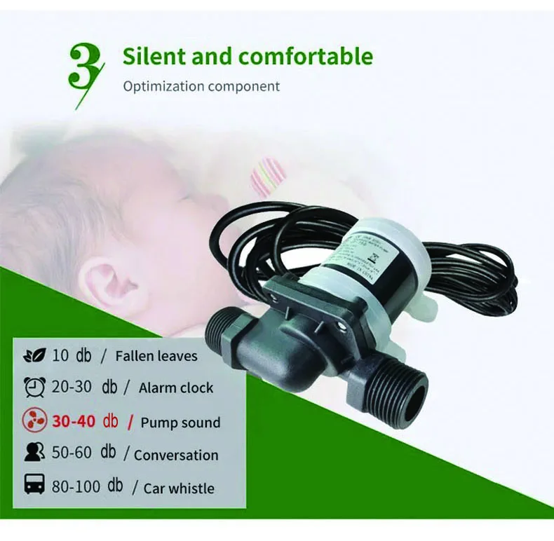 JT-750D4-12 DC 24DC Adjustable Circulating Boost Water Pump 24V -40℃ ~100℃ GB